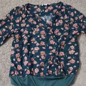 American Eagle Floral Print Bodysuit